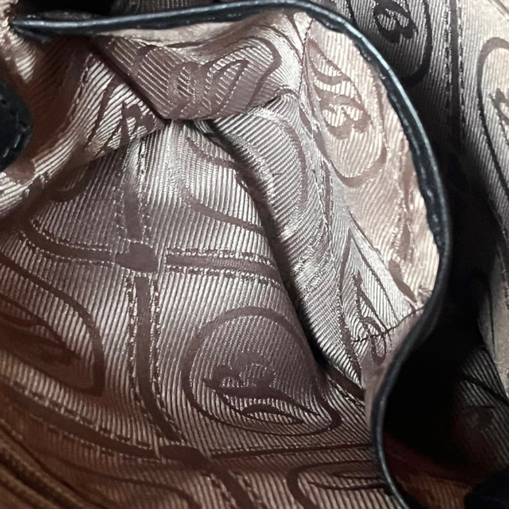 Brighton Black -  Croc Leather Flap Crossbody Bag - w/Dust Cover - Picture 10 of 15